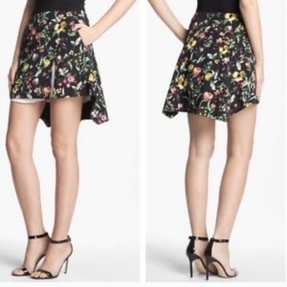 3.1 Phillip Lim Floral Print Layered Silk Skirt Size 0
